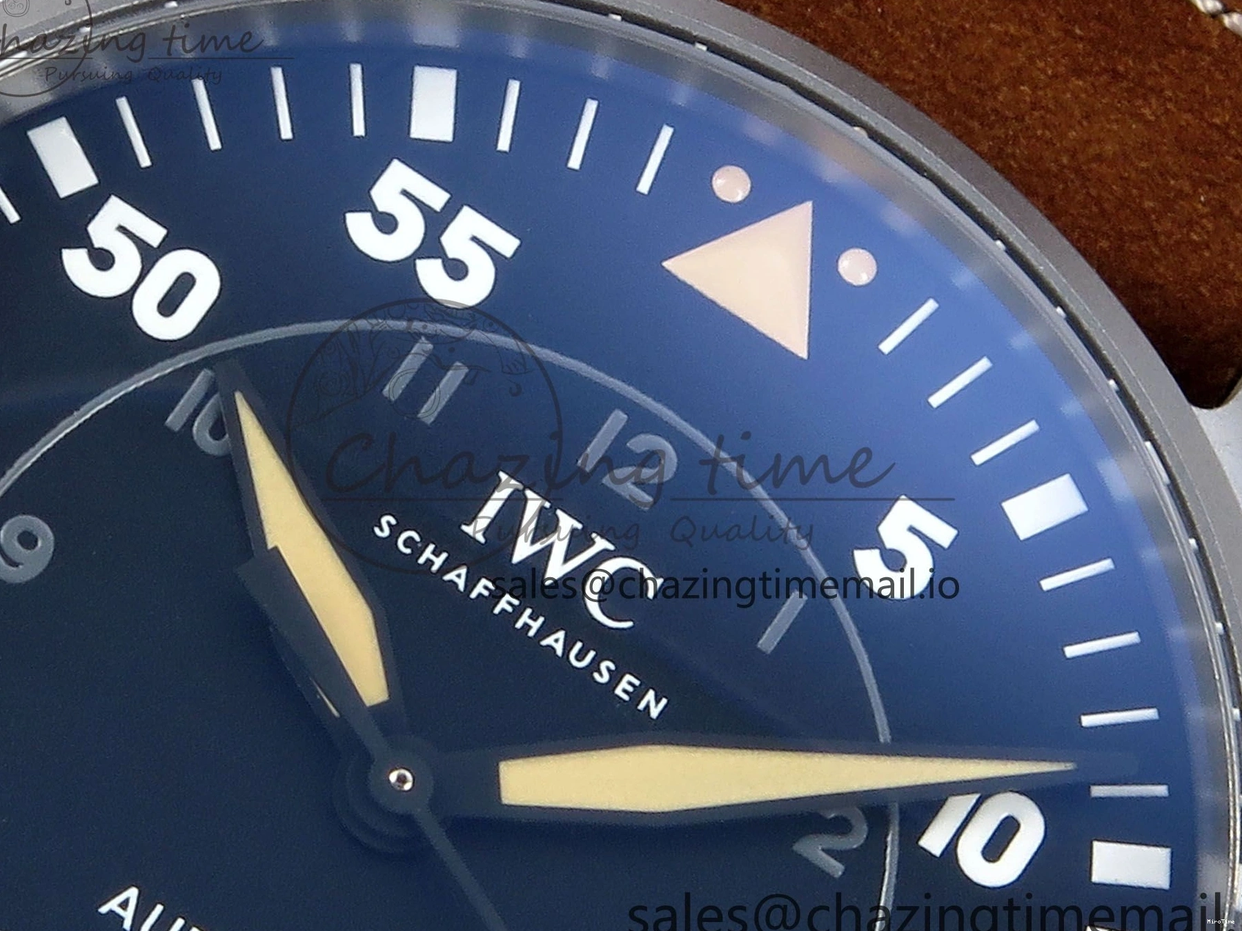 MIROTIME 0504 Big Pilot IW329701 M+F 1:1 Best Edition Black Dial on Brown Leather Strap MY RelaxedFit 7005